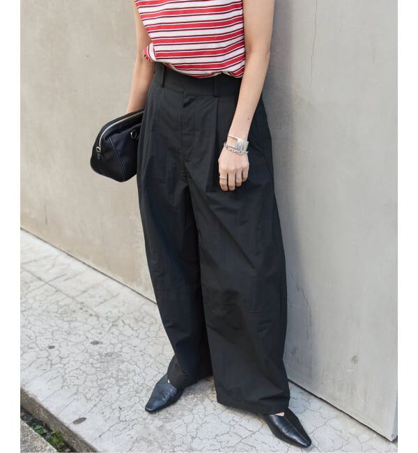 JOURNAL STANDARD「マットクロスコクーンワイドパンツ」|その他|ブラック