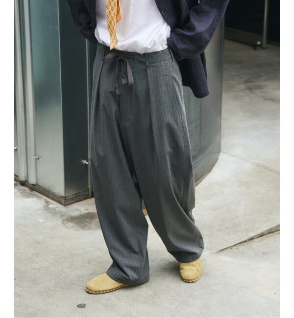 JOURNAL STANDARD「TR ストライプ オーバー パンツ」|スラックス|