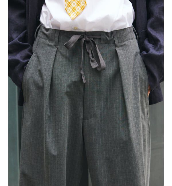 JOURNAL STANDARD「TR ストライプ オーバー パンツ」|スラックス|