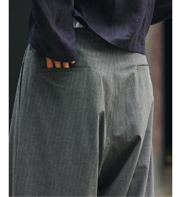 JOURNAL STANDARD「TR ストライプ オーバー パンツ」|スラックス|