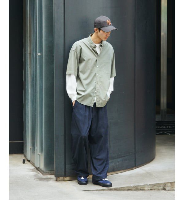 JOURNAL STANDARD「TR ストライプ オーバー パンツ」|スラックス|