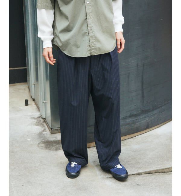 JOURNAL STANDARD「TR ストライプ オーバー パンツ」|スラックス|