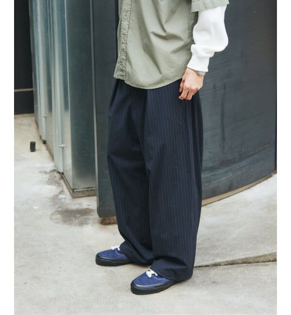 JOURNAL STANDARD「TR ストライプ オーバー パンツ」|スラックス|