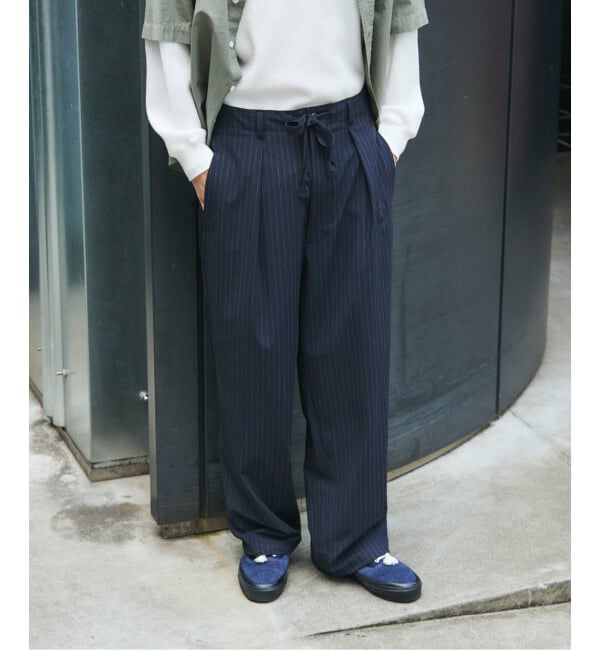 JOURNAL STANDARD「TR ストライプ オーバー パンツ」|スラックス|