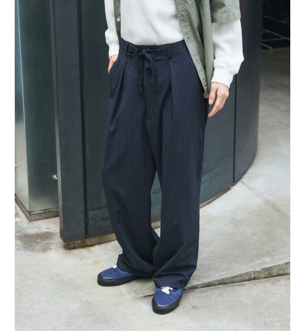 JOURNAL STANDARD「TR ストライプ オーバー パンツ」|スラックス|
