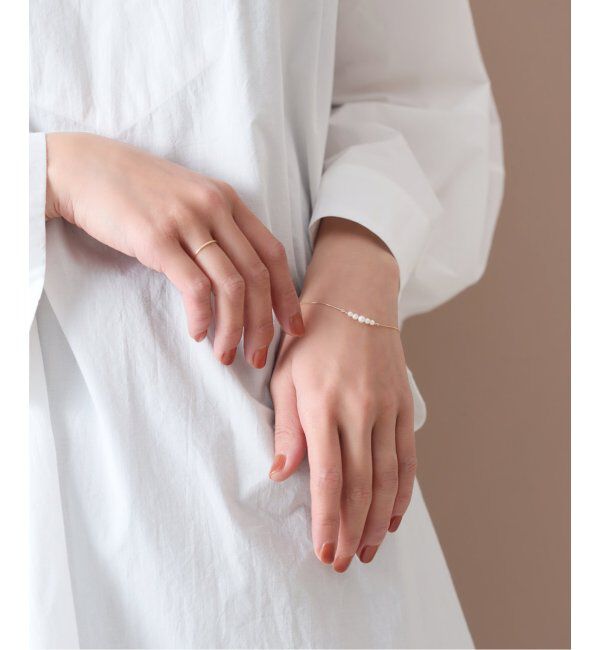 Lilas by Spick&Span「グラデーションパールカーブモチーフブレスレット K10」|ブレスレット・バングル|