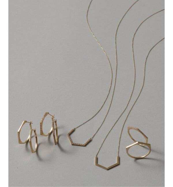 Lilas by Spick&Span「arrowラインホワイトトパーズリング K10」|リング|