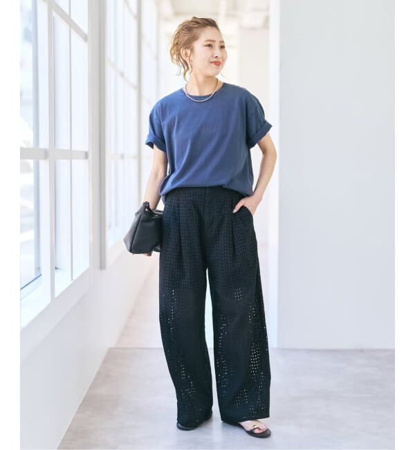 Spick and Span「《セットアップ可》カットワークエンブロイダリー2タックパンツ」|その他|