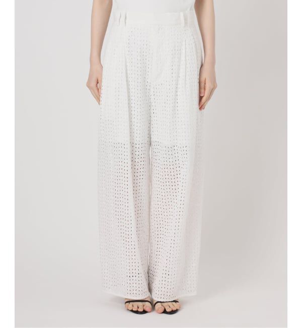 Spick and Span「《セットアップ可》カットワークエンブロイダリー2タックパンツ」|その他|