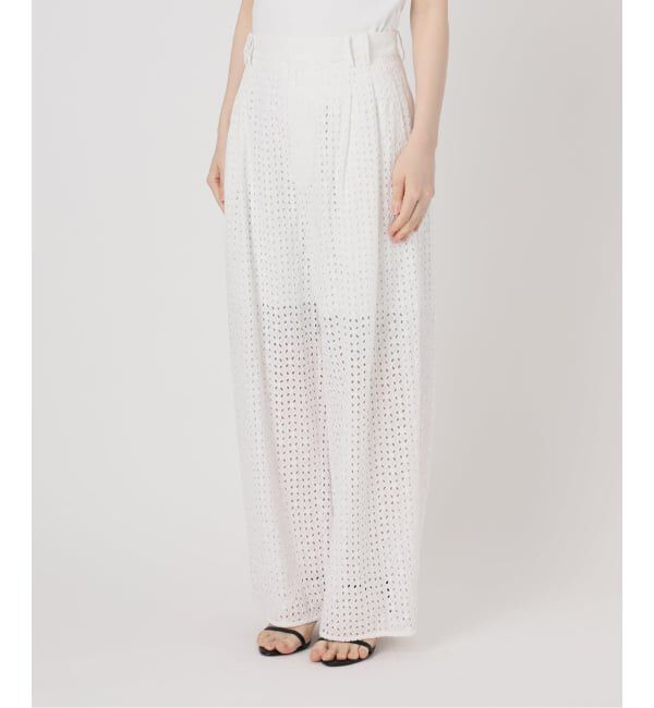 Spick and Span「《セットアップ可》カットワークエンブロイダリー2タックパンツ」|その他|