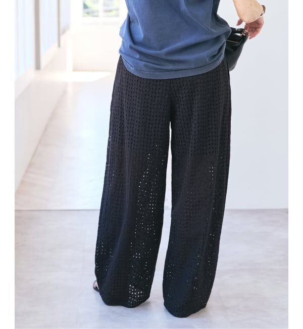 Spick and Span「《セットアップ可》カットワークエンブロイダリー2タックパンツ」|その他|