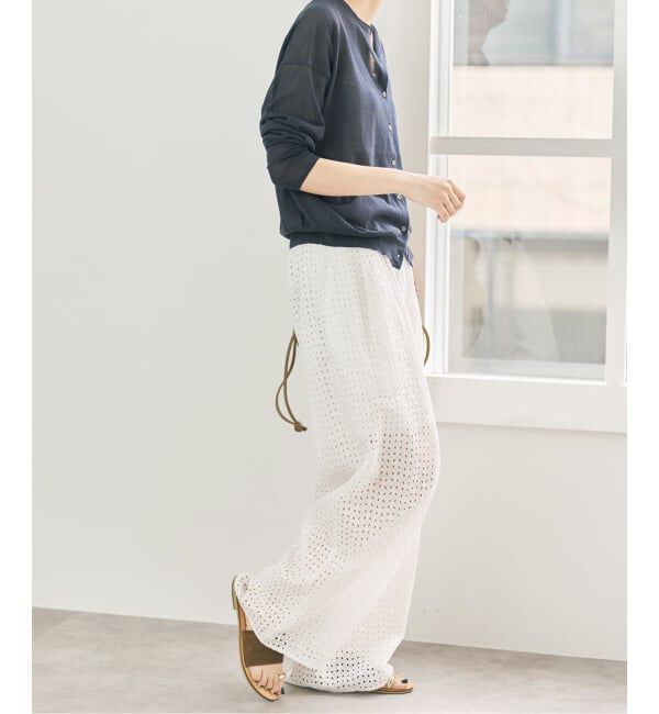 Spick and Span「《セットアップ可》カットワークエンブロイダリー2タックパンツ」|その他|
