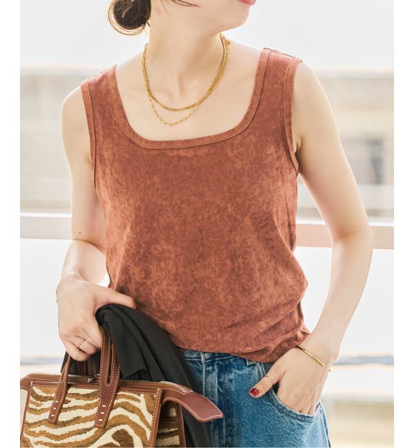 Spick and Span「TAベロアスクエアネックタンクトップ」|タンクトップ|