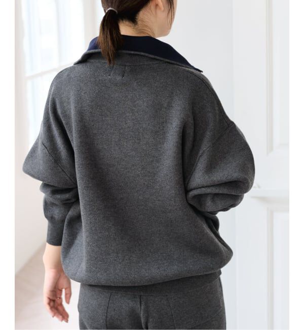 U by SPICK&SPAN「《予約》スウェットライクハーフジップニット」|ニット・セーター|