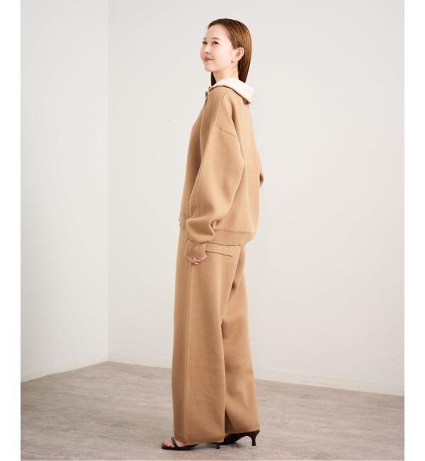U by SPICK&SPAN「《予約》スウェットライクハーフジップニット」|ニット・セーター|