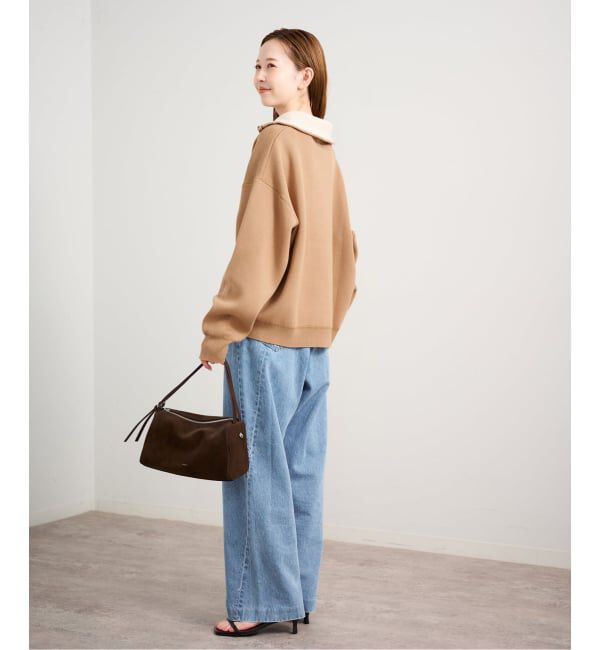 U by SPICK&SPAN「《予約》スウェットライクハーフジップニット」|ニット・セーター|