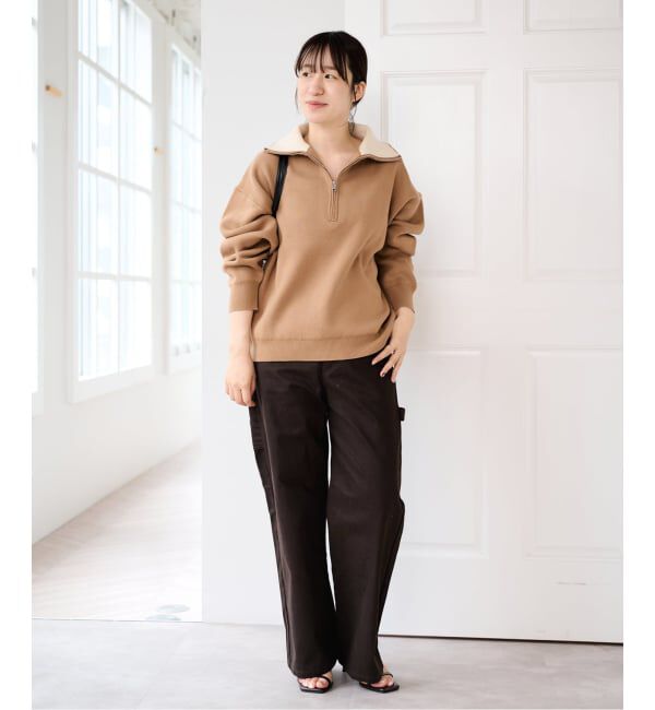 U by SPICK&SPAN「《予約》スウェットライクハーフジップニット」|ニット・セーター|
