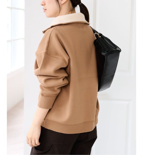 U by SPICK&SPAN「《予約》スウェットライクハーフジップニット」|ニット・セーター|