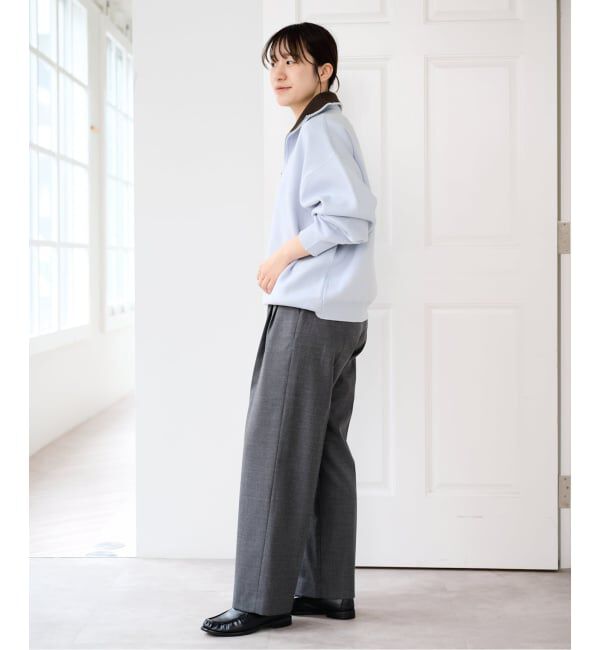 U by SPICK&SPAN「《予約》スウェットライクハーフジップニット」|ニット・セーター|