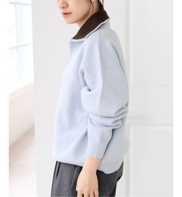 U by SPICK&SPAN「《予約》スウェットライクハーフジップニット」|ニット・セーター|