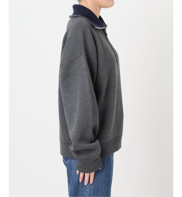 U by SPICK&SPAN「《予約》スウェットライクハーフジップニット」|ニット・セーター|