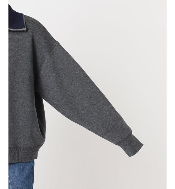 U by SPICK&SPAN「《予約》スウェットライクハーフジップニット」|ニット・セーター|