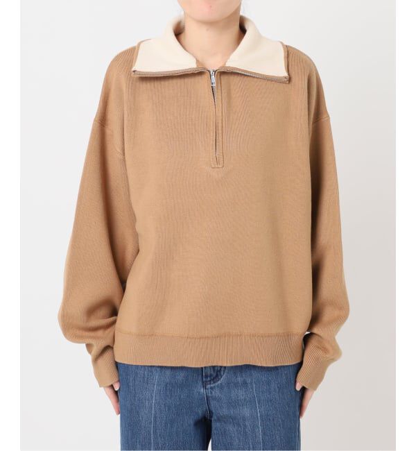 U by SPICK&SPAN「《予約》スウェットライクハーフジップニット」|ニット・セーター|