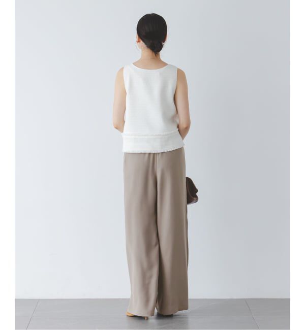 NOBLE「《追加・新色》ライトジョーゼットドレープパンツ」|スラックス|