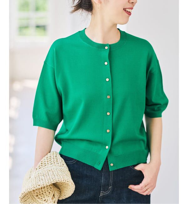 Spick and Span「《WEB限定 / 追加》ショートスリーブカーディガン」|カーディガン|