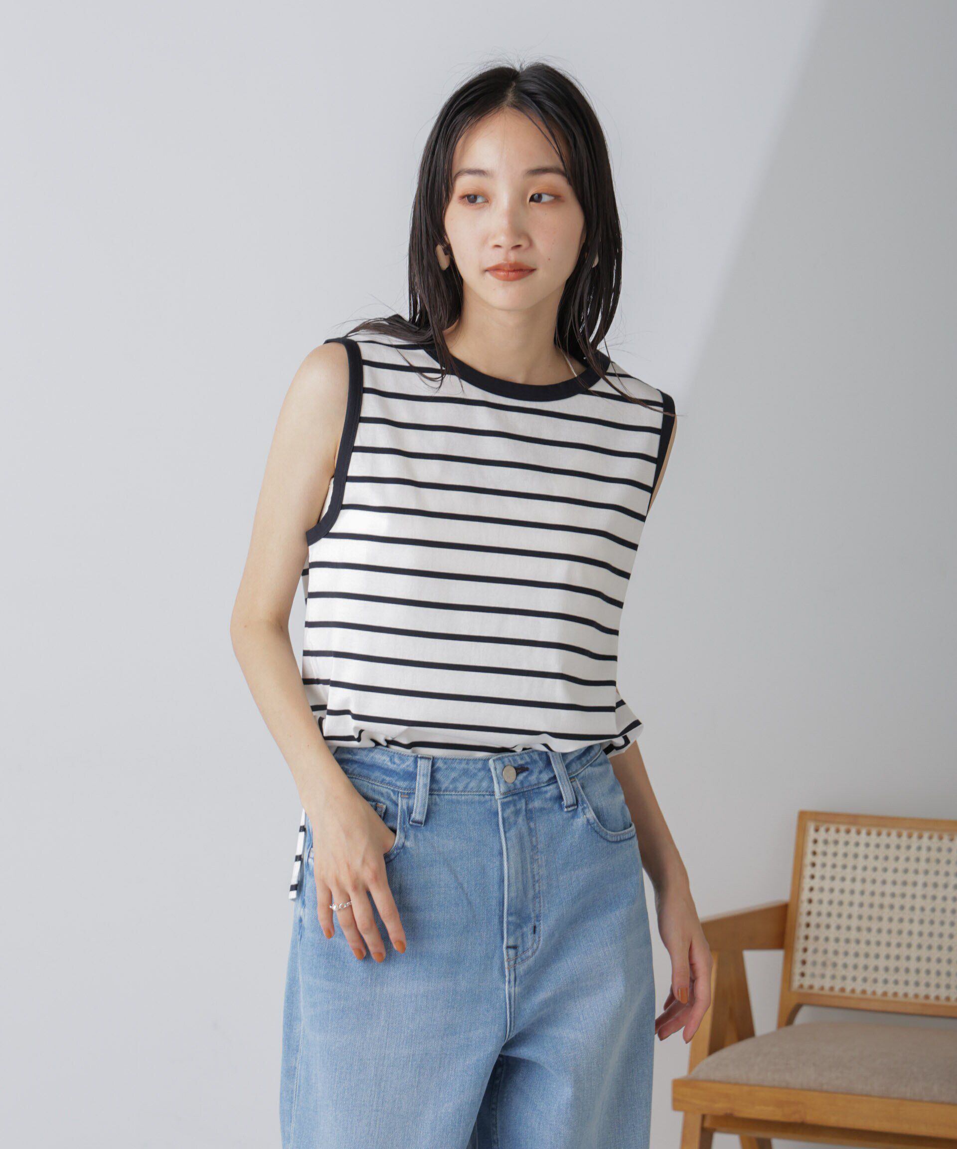 nano･universe「ホルターネックノースリーブプルオーバー」|Tシャツ・カットソー|