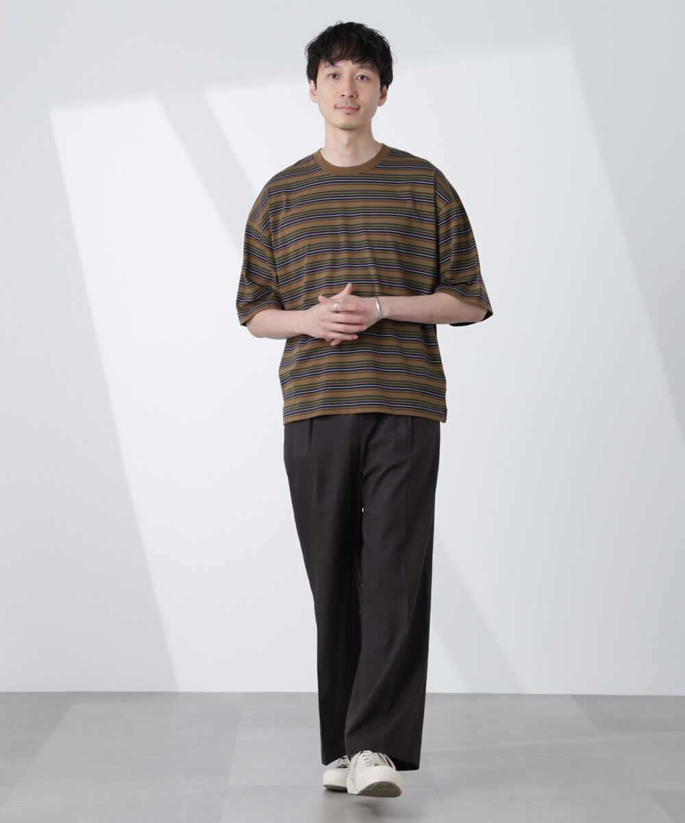 NANO universe「マイクロランダムボーダーTシャツ」|Tシャツ・カットソー|