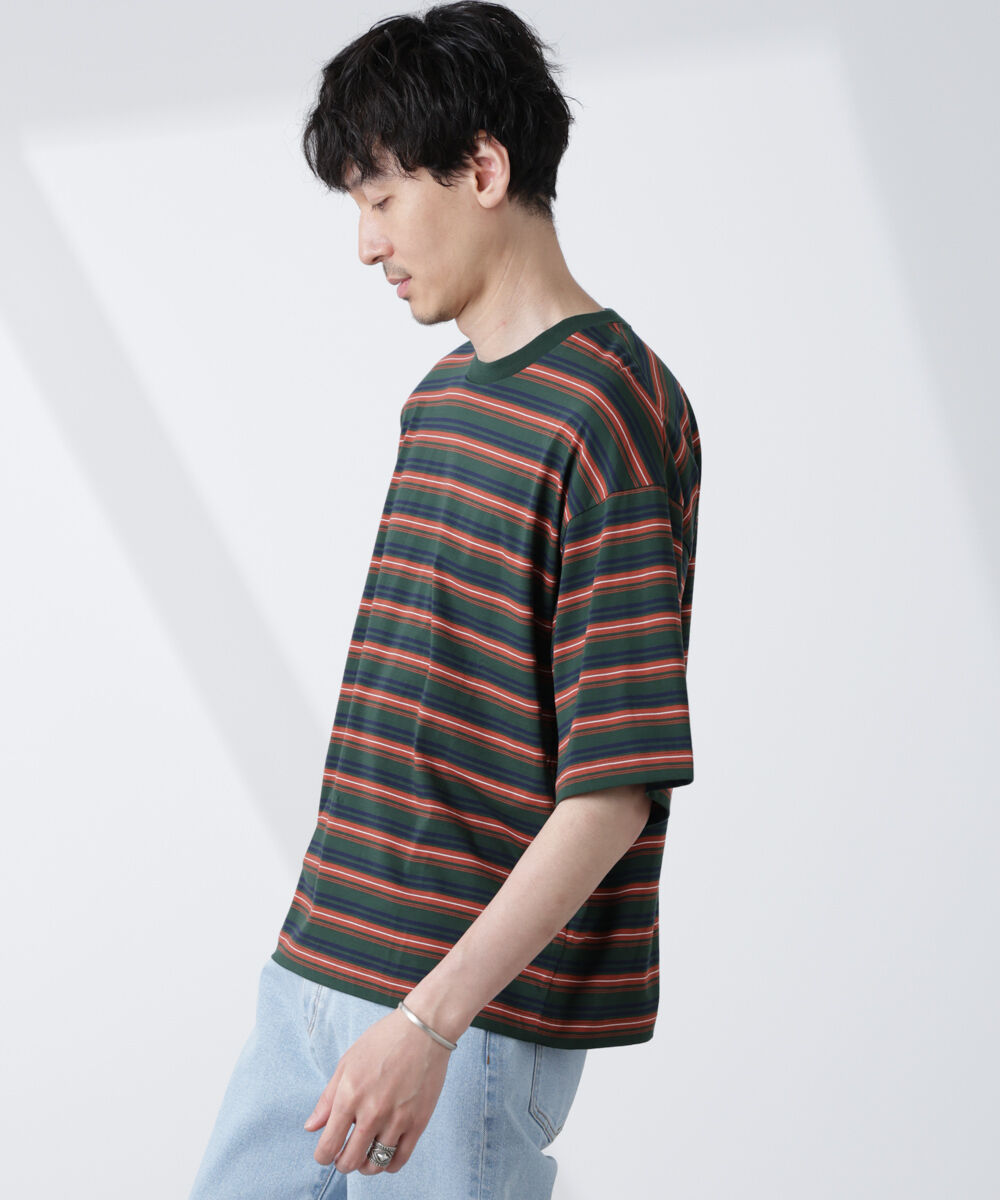 NANO universe「マイクロランダムボーダーTシャツ」|Tシャツ・カットソー|