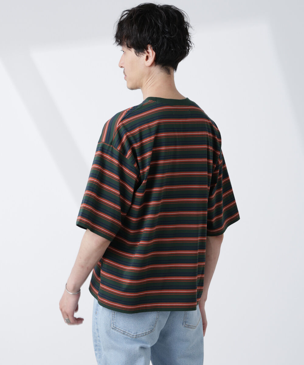 NANO universe「マイクロランダムボーダーTシャツ」|Tシャツ・カットソー|