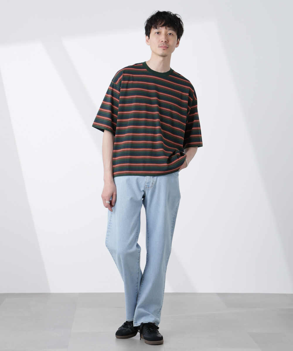 NANO universe「マイクロランダムボーダーTシャツ」|Tシャツ・カットソー|