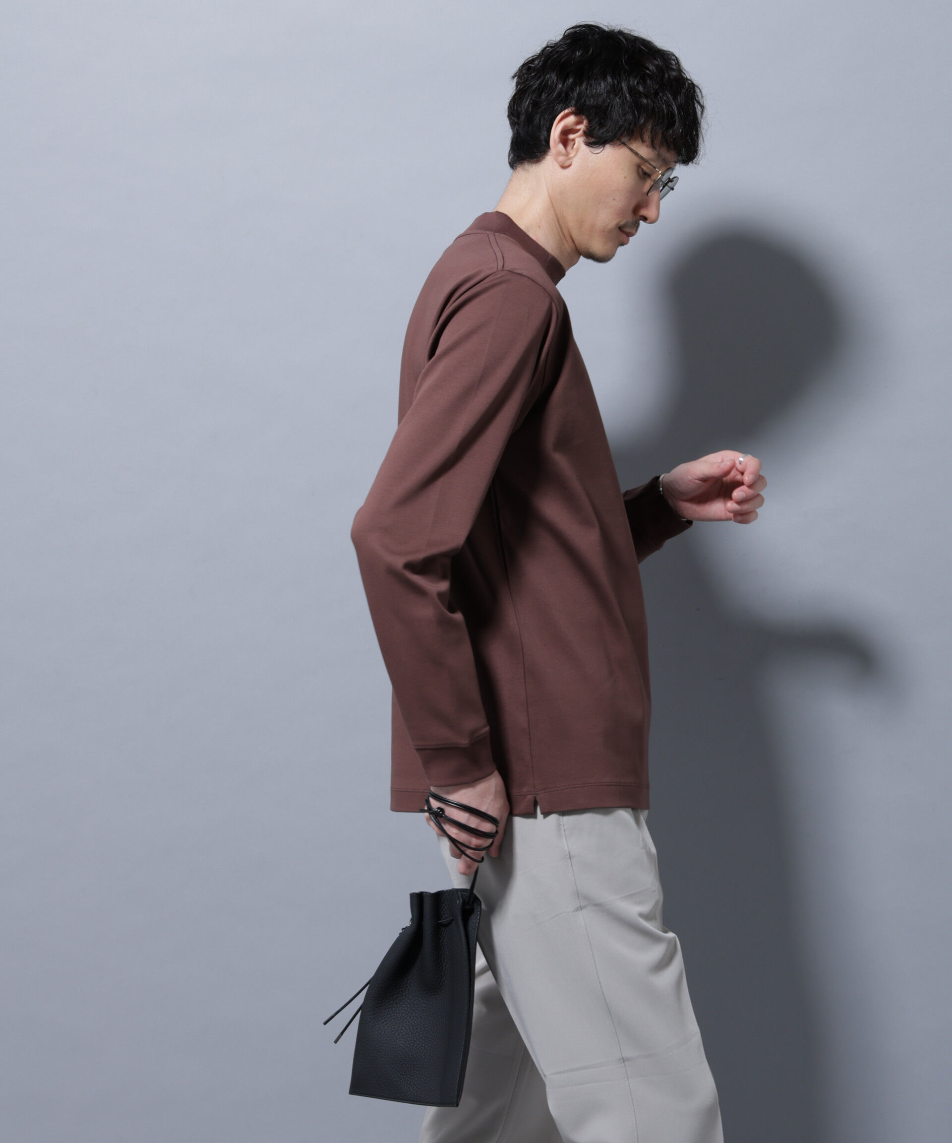 nano･universe「アンチスメルモックネックTシャツ 長袖」|Tシャツ・カットソー|