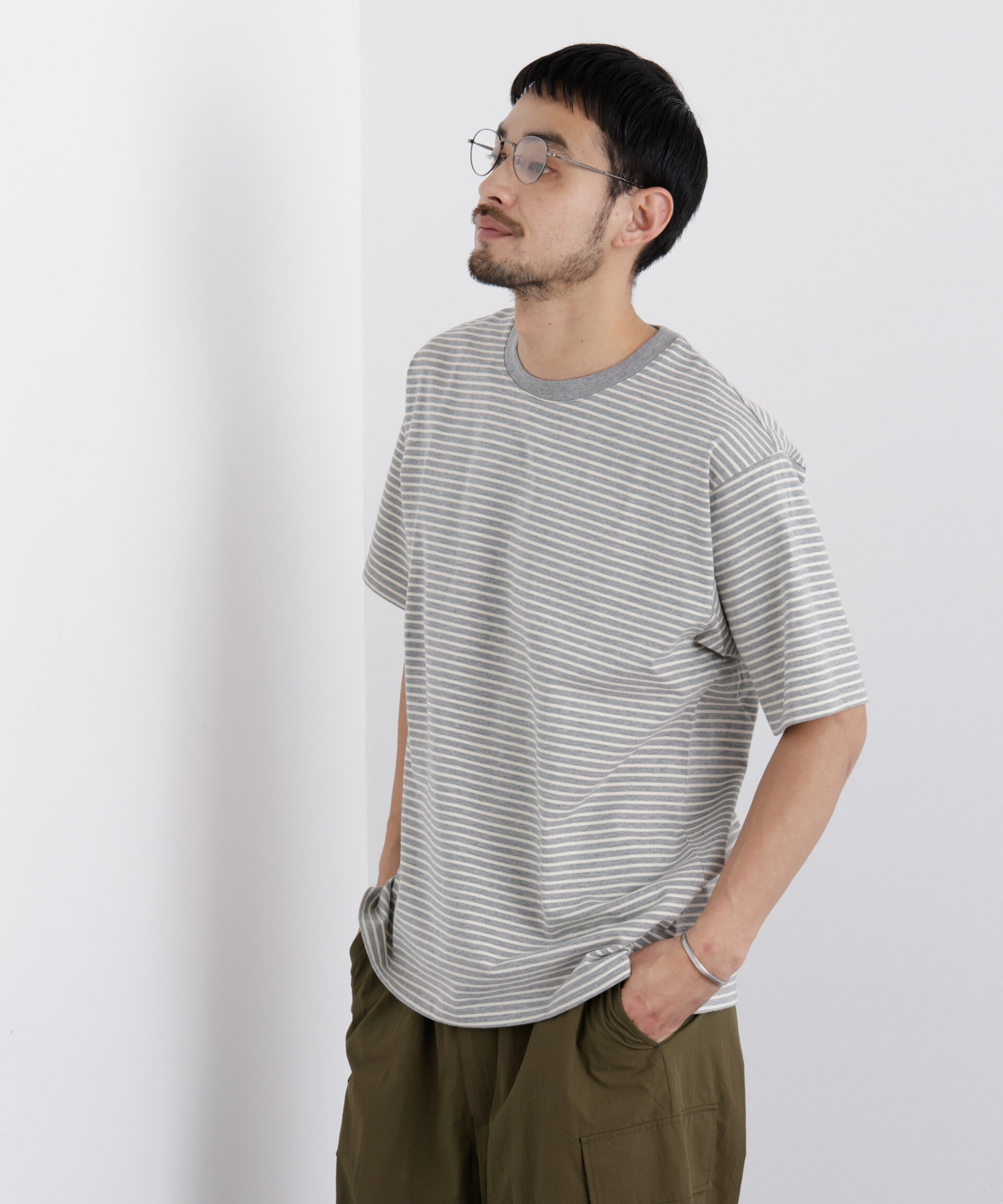 NANO universe「ボーダーTシャツ 半袖」|Tシャツ・カットソー|
