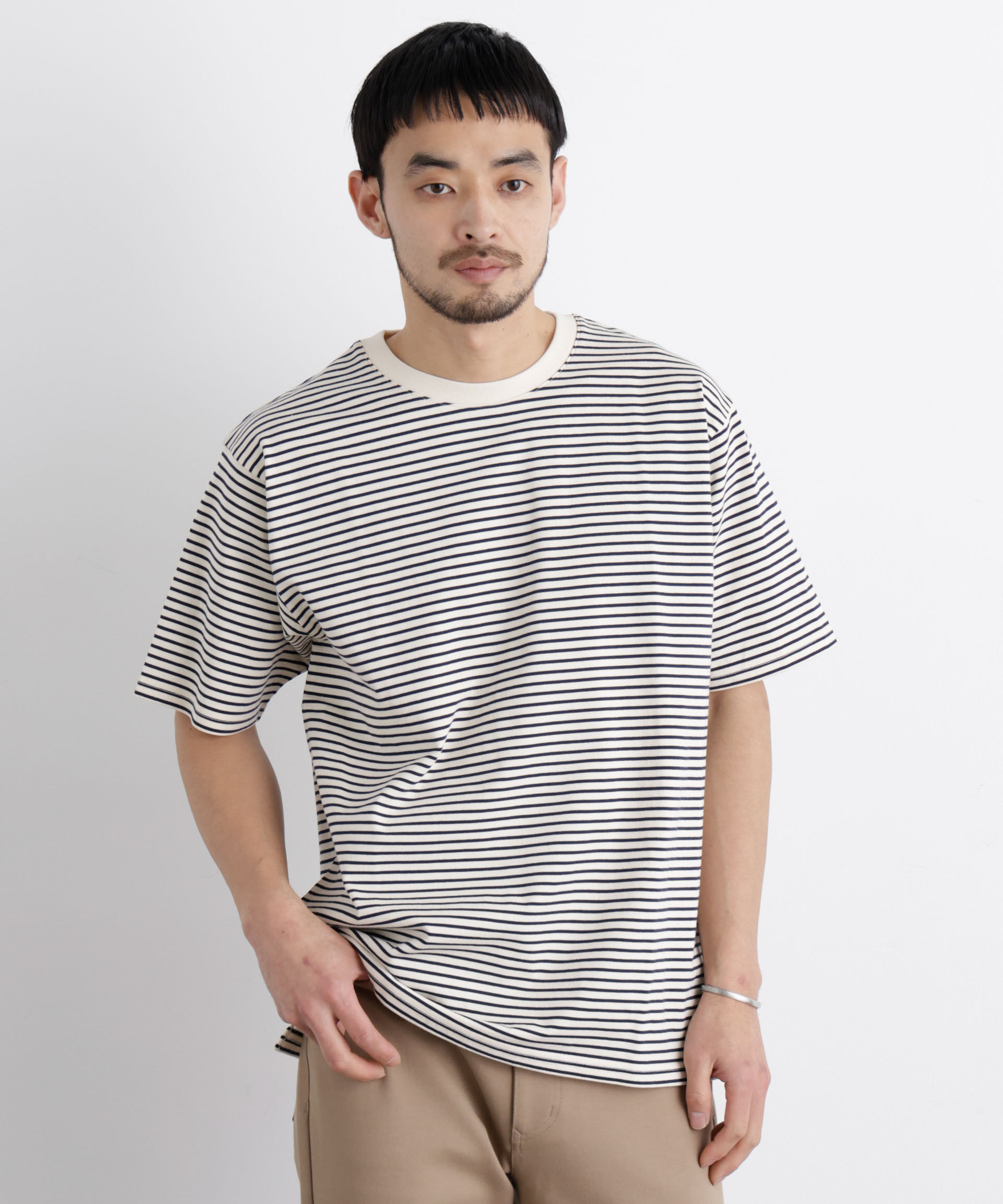 NANO universe「ボーダーTシャツ 半袖」|Tシャツ・カットソー|