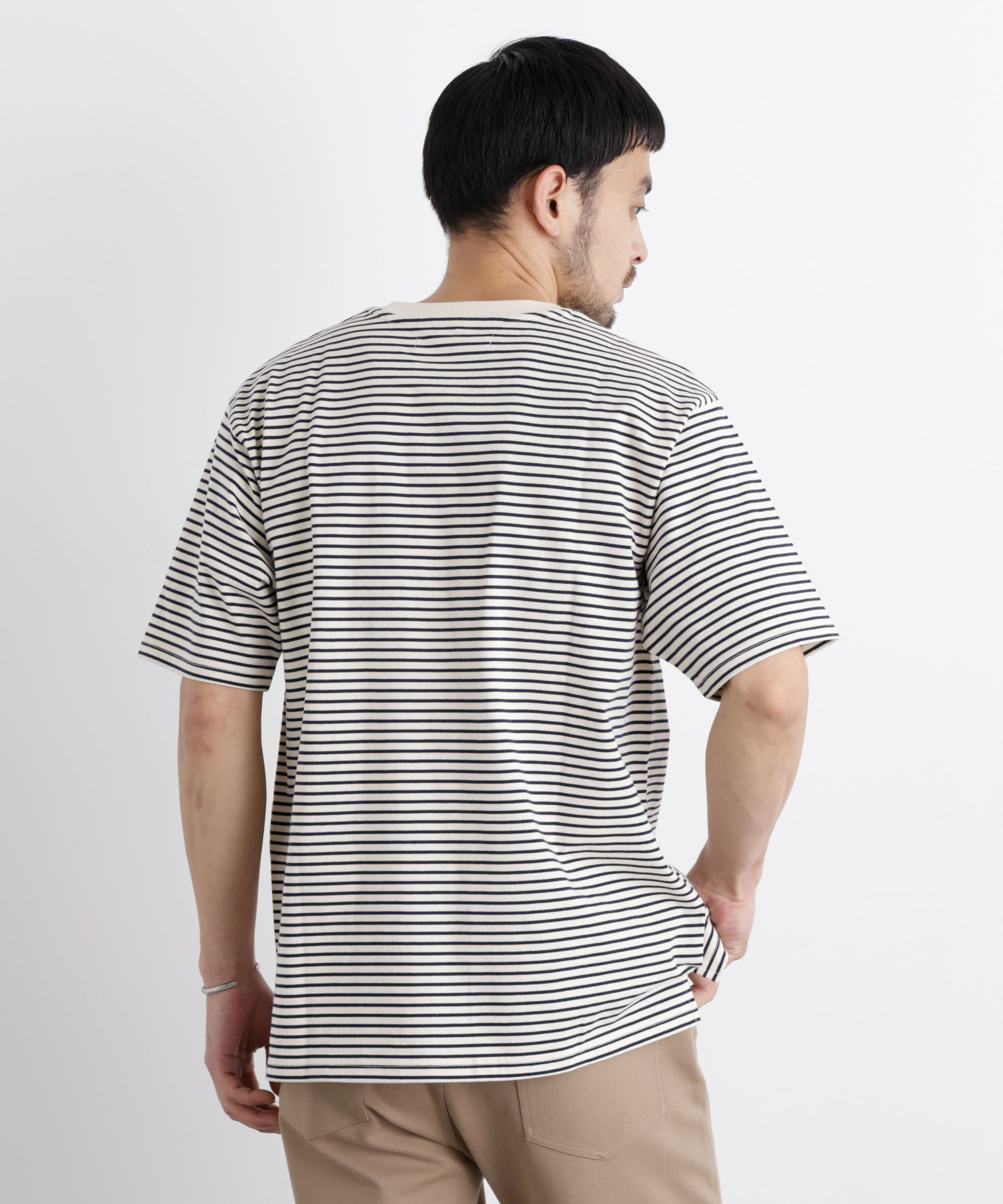 NANO universe「ボーダーTシャツ 半袖」|Tシャツ・カットソー|