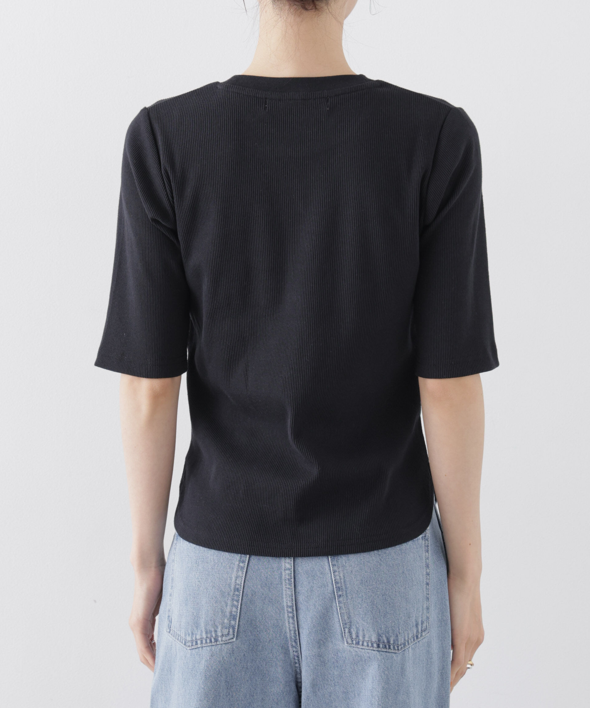 NANO universe「UVカット抗菌防臭吸水速乾イージーケアリブ半袖」|Tシャツ・カットソー|