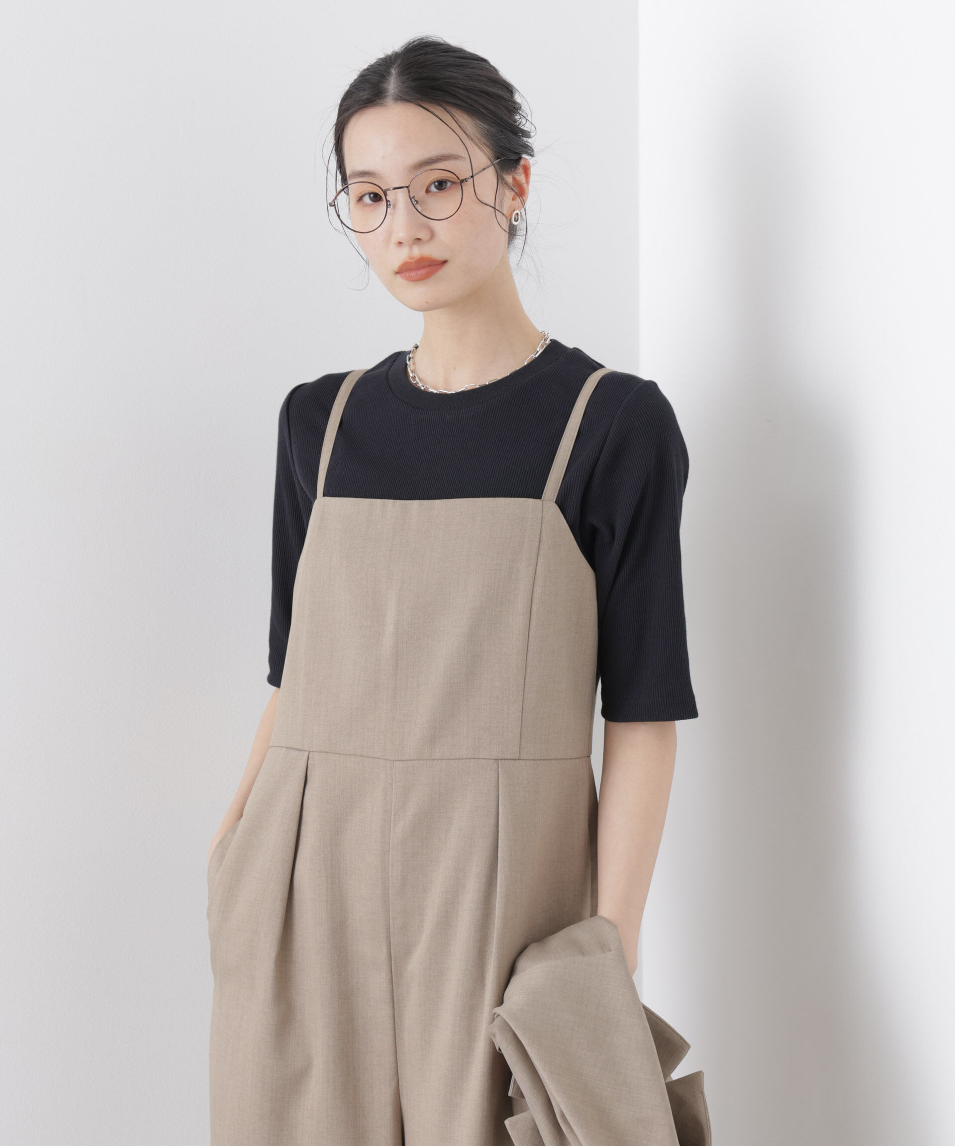 NANO universe「UVカット抗菌防臭吸水速乾イージーケアリブ半袖」|Tシャツ・カットソー|