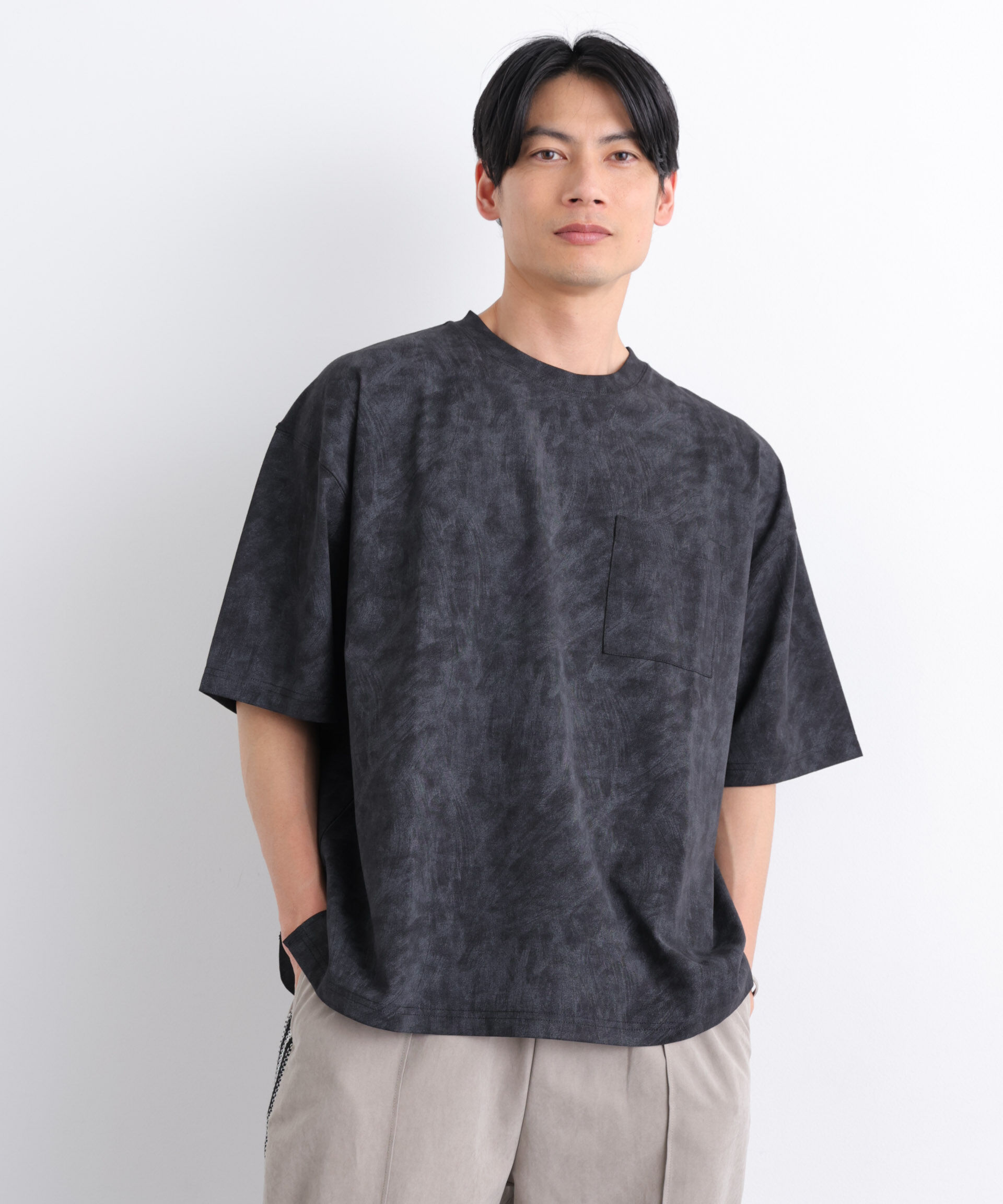 NANO universe「NORMANBROS/NORMANBROS別注 プレーティングフェードTシャツ半袖」|Tシャツ・カットソー|