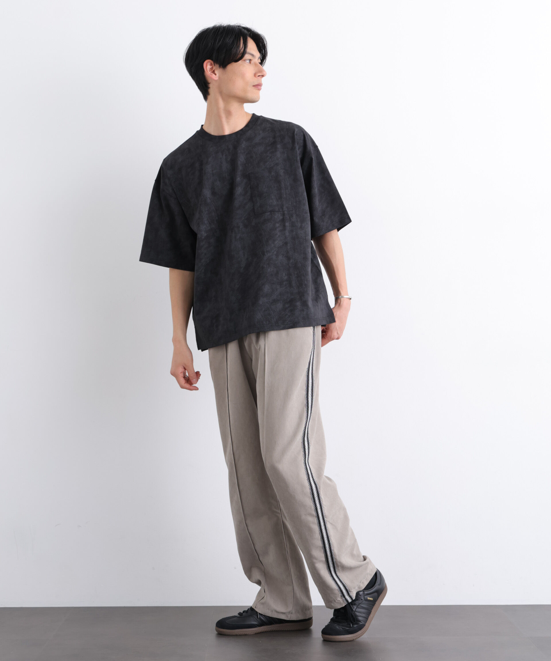 NANO universe「NORMANBROS/NORMANBROS別注 プレーティングフェードTシャツ半袖」|Tシャツ・カットソー|