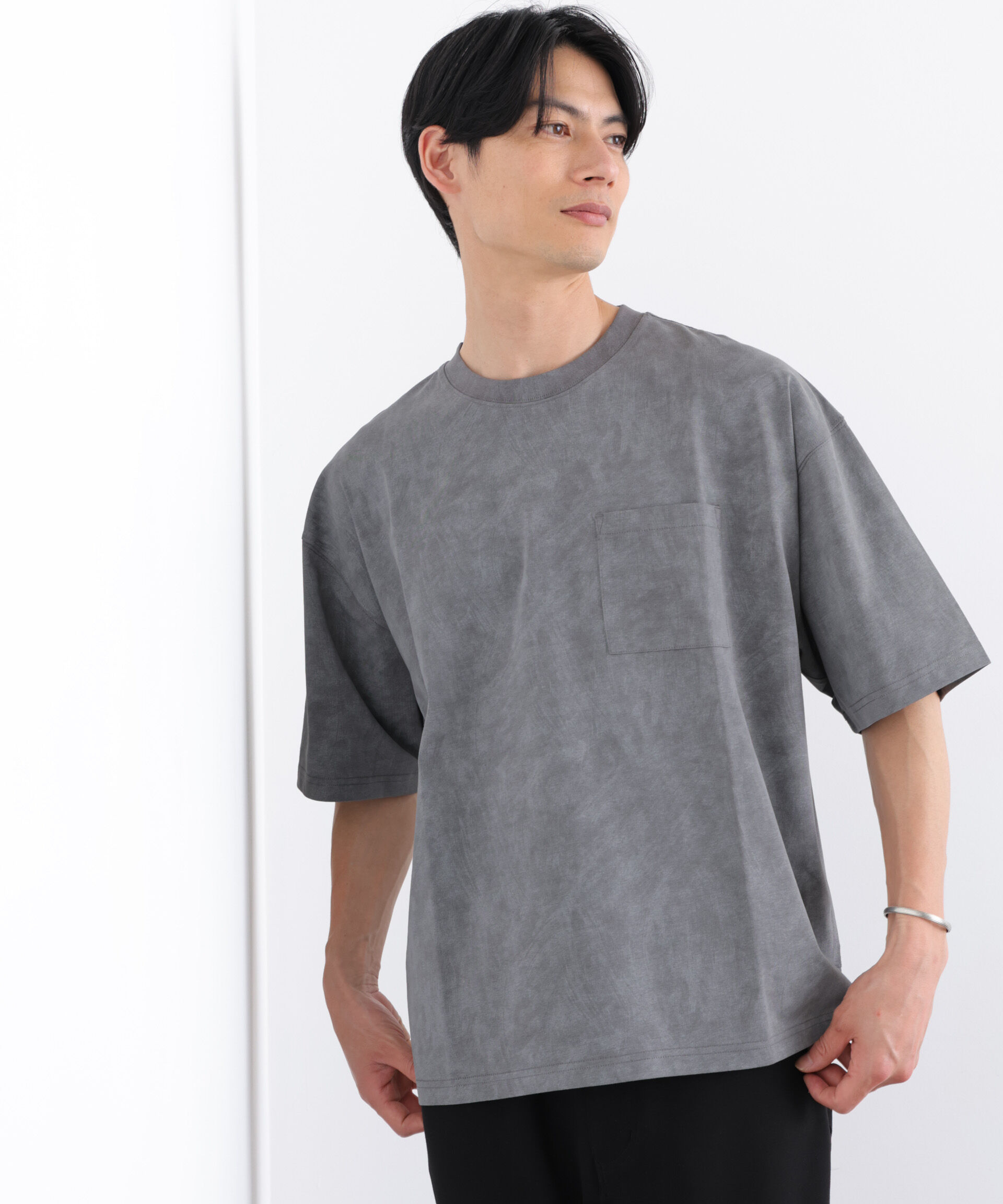 NANO universe「NORMANBROS/NORMANBROS別注 プレーティングフェードTシャツ半袖」|Tシャツ・カットソー|