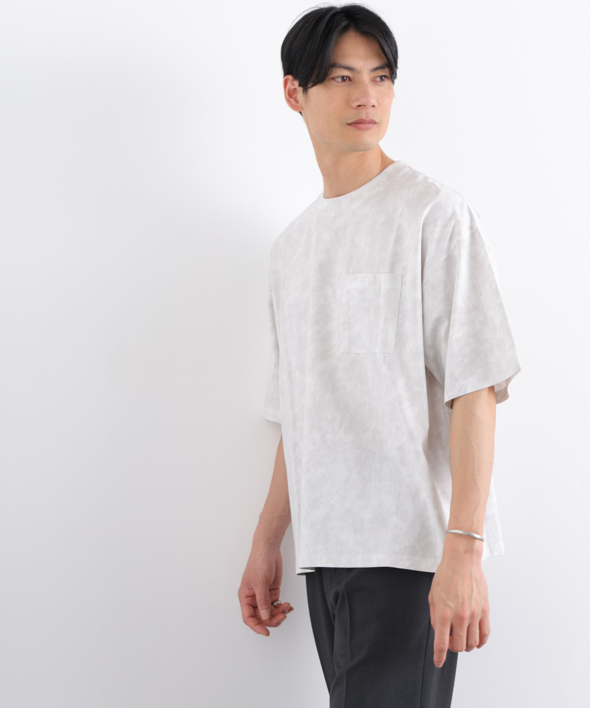 NANO universe「NORMANBROS/NORMANBROS別注 プレーティングフェードTシャツ半袖」|Tシャツ・カットソー|