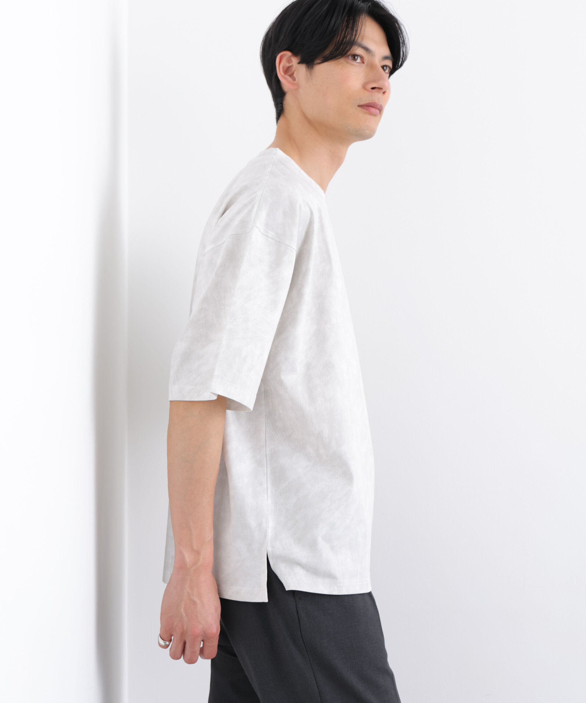 NANO universe「NORMANBROS/NORMANBROS別注 プレーティングフェードTシャツ半袖」|Tシャツ・カットソー|