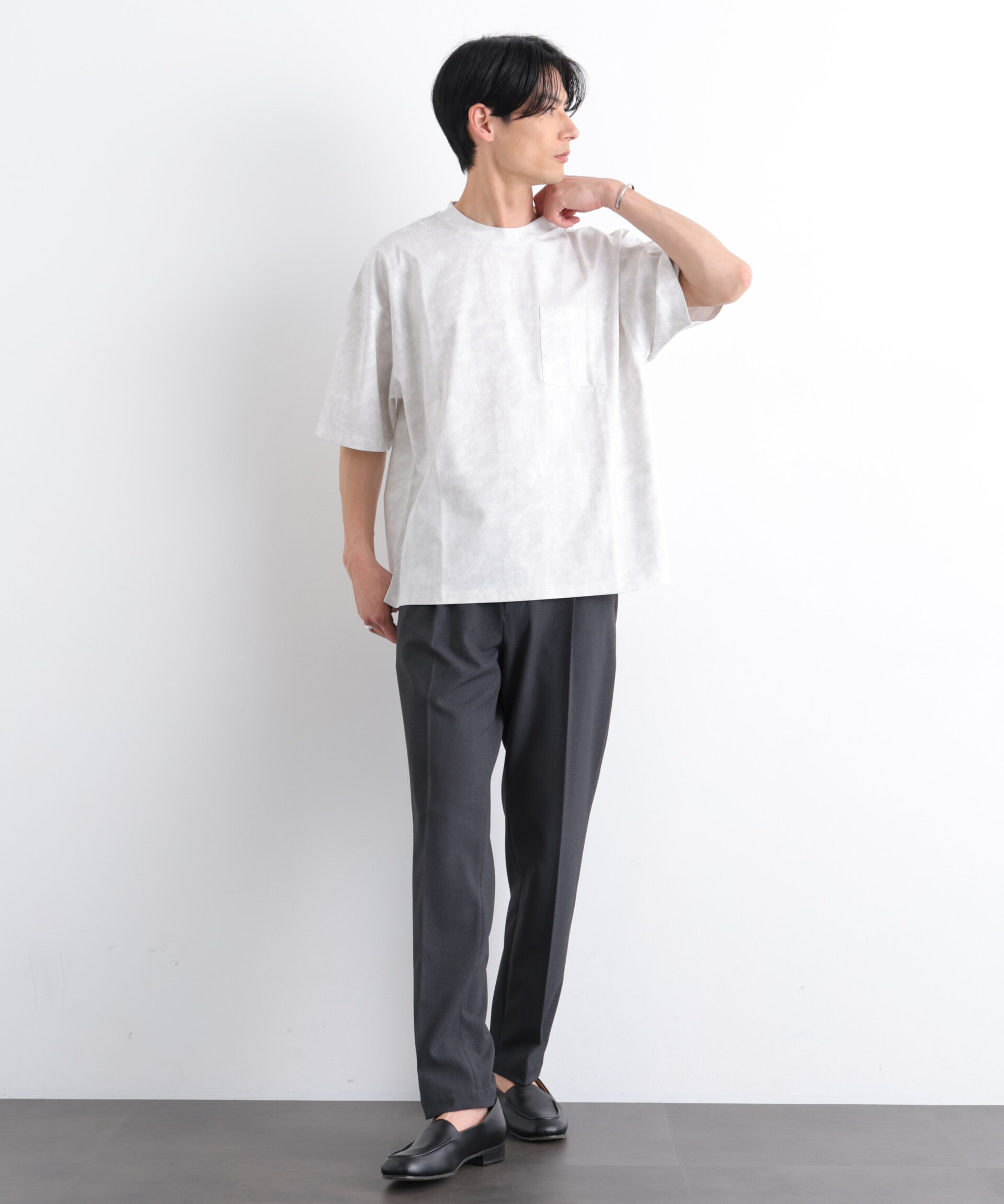 NANO universe「NORMANBROS/NORMANBROS別注 プレーティングフェードTシャツ半袖」|Tシャツ・カットソー|