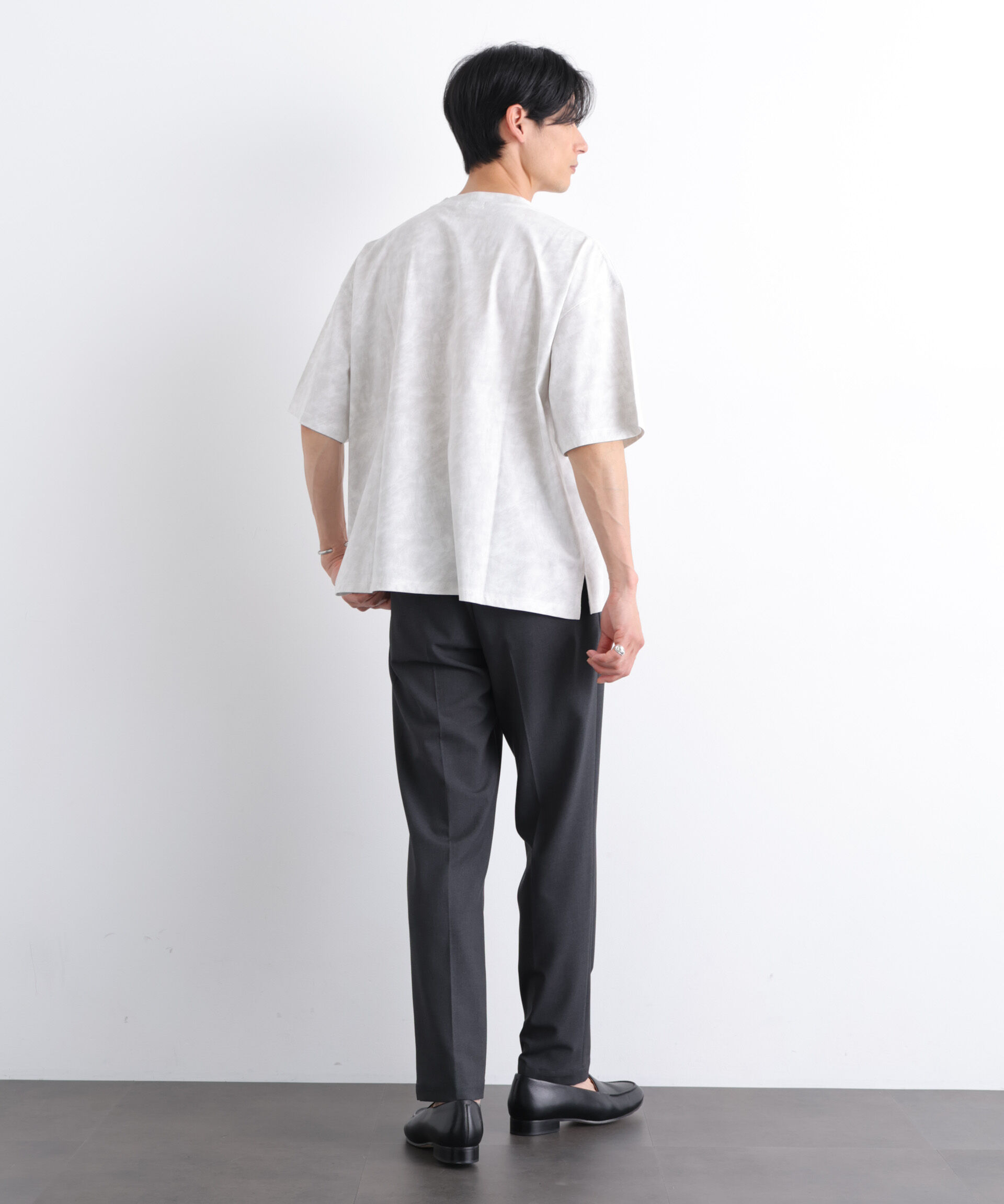 NANO universe「NORMANBROS/NORMANBROS別注 プレーティングフェードTシャツ半袖」|Tシャツ・カットソー|