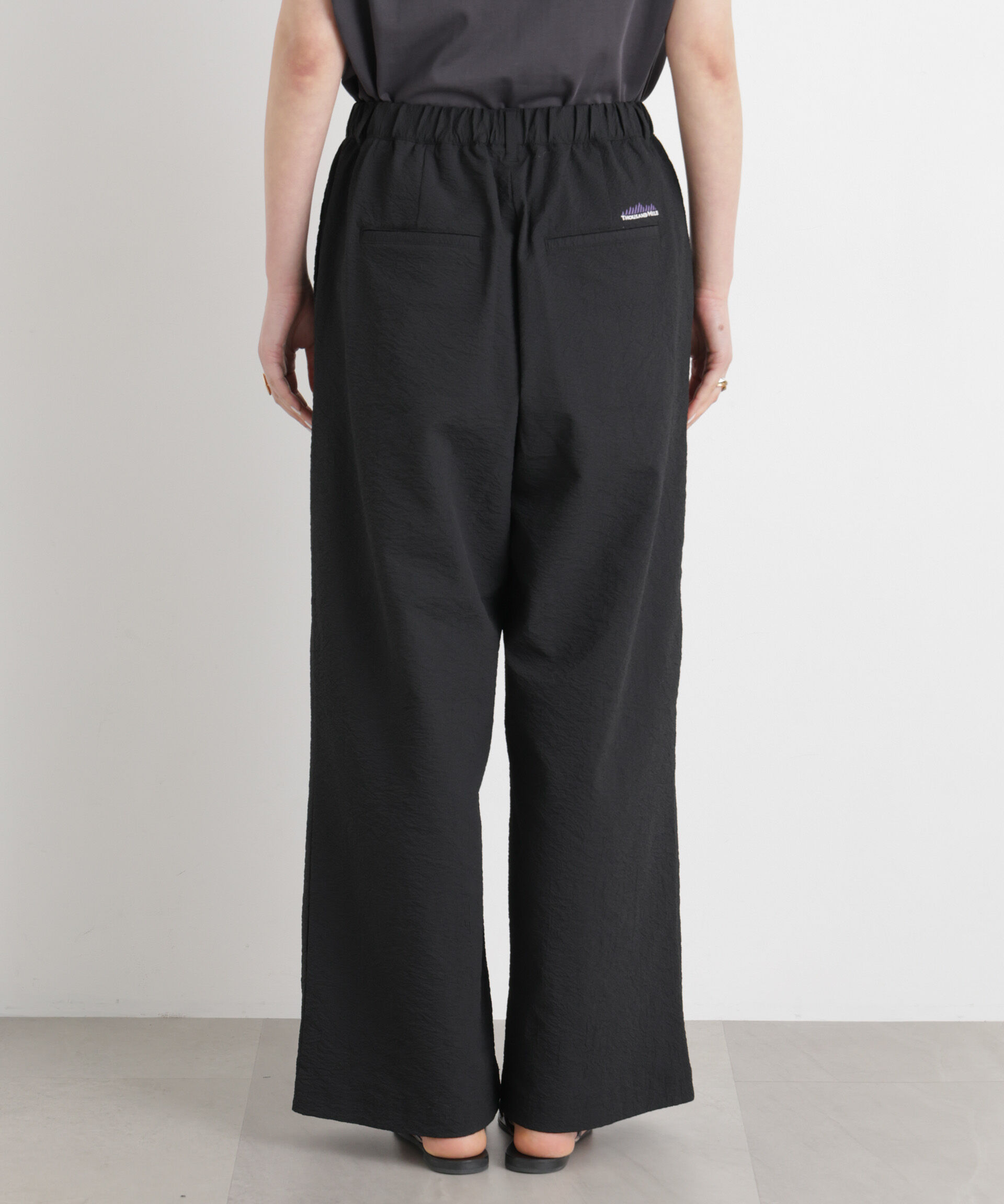 nano･universe「THOUSAND MILE/SEERSUCKER WIDE PANTS(セットアップ可)」|チノ|