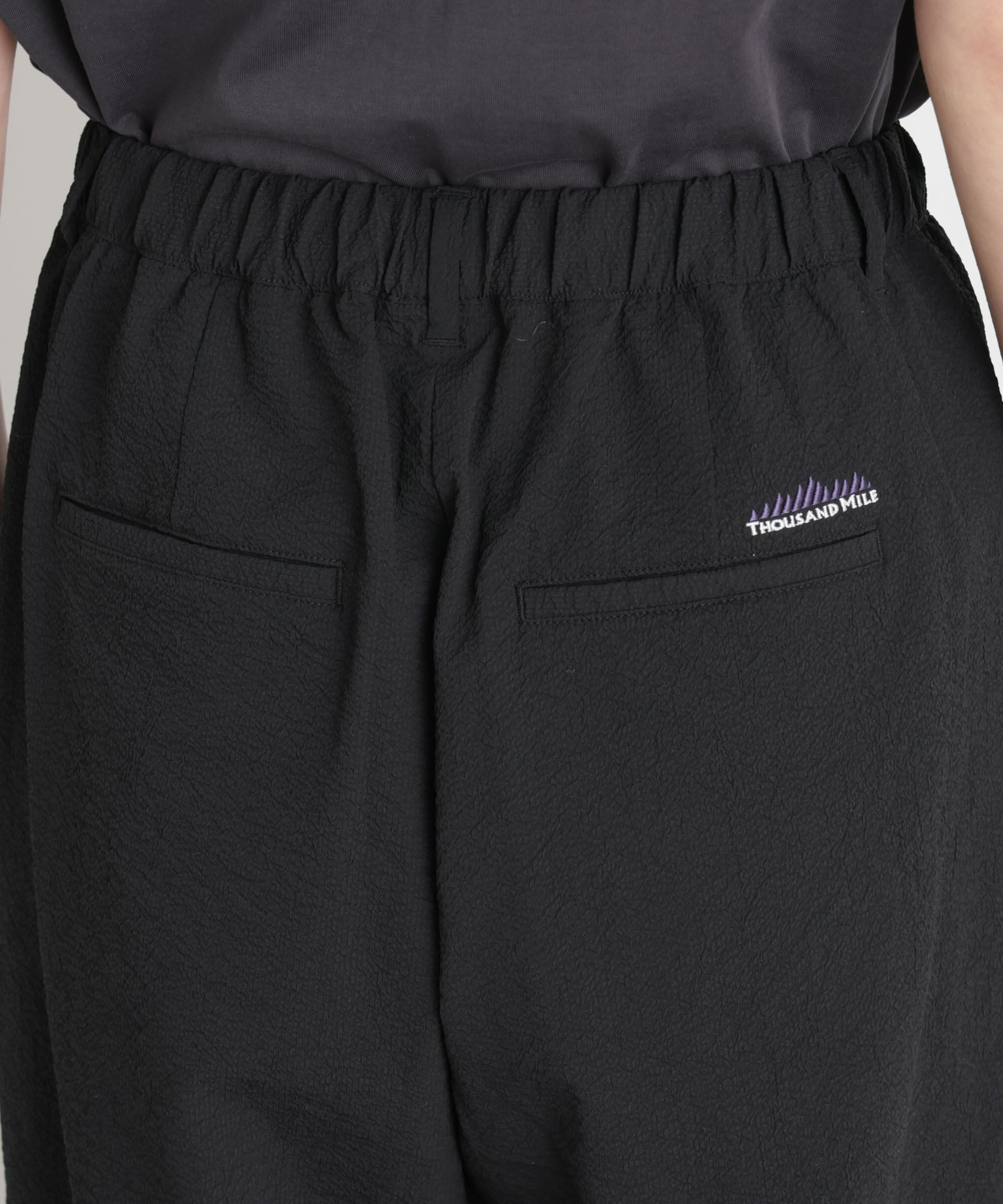 nano･universe「THOUSAND MILE/SEERSUCKER WIDE PANTS(セットアップ可)」|チノ|