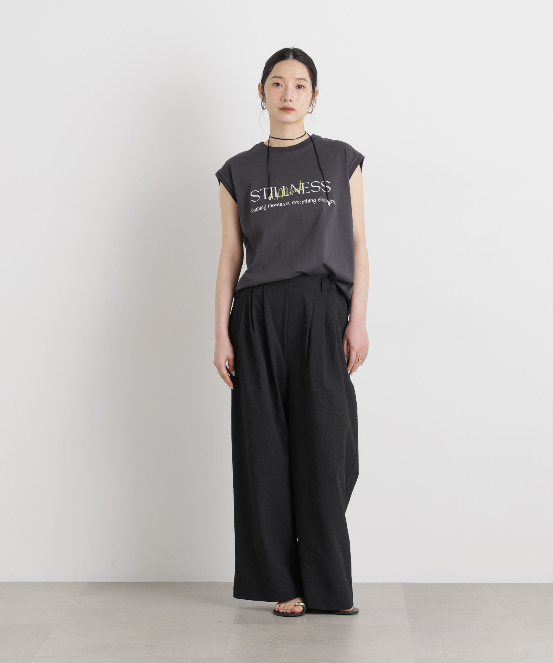 nano･universe「THOUSAND MILE/SEERSUCKER WIDE PANTS(セットアップ可)」|チノ|